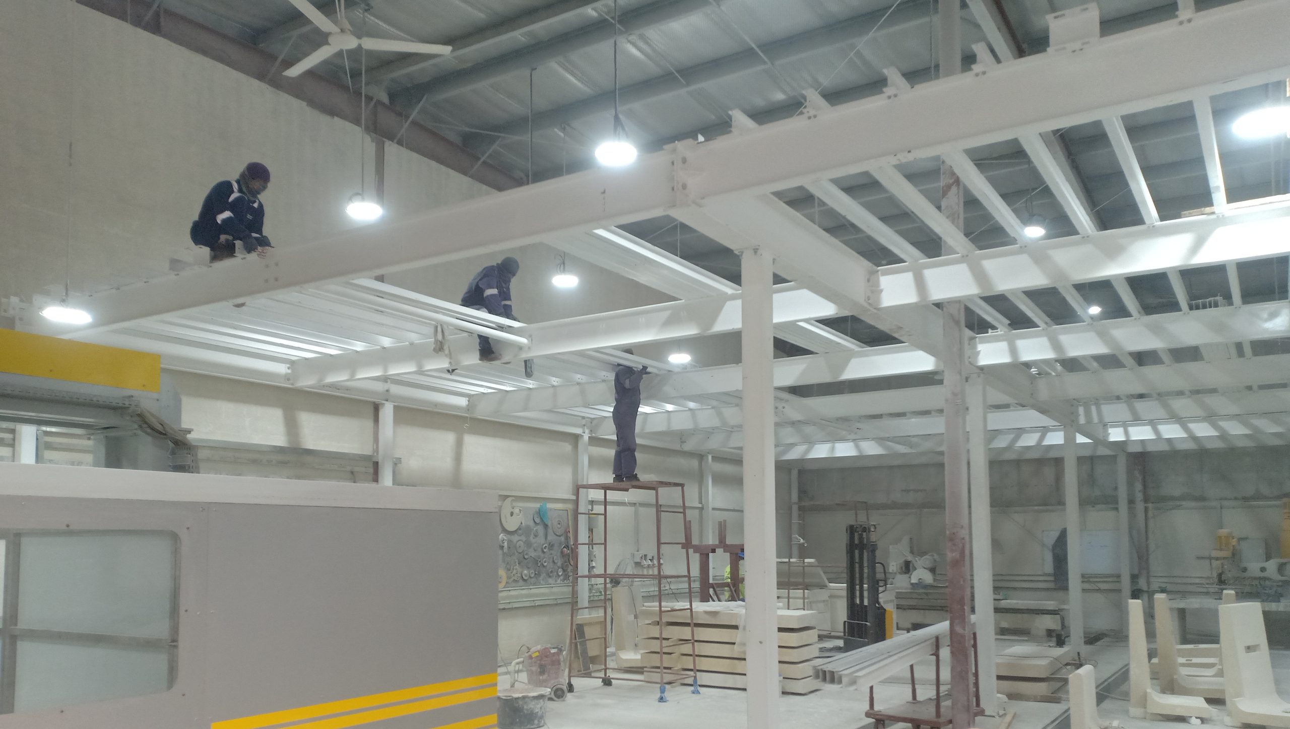 Completed structural steelwork at a Kessab Steel project
